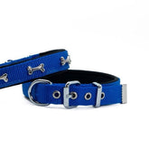 Doggie Comfort Dokuma Kemikli Köpek Boyun Tasması Medium Mavi 2x35-40 Cm