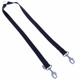 Doggie Dokuma Çift Köpek Gezdirme Tasma Aparatı Medium Siyah 2.5x70-60 Cm