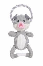 M-Pets Eco Chewtopia Domuz Peluş Kedi ve Köpek Oyuncağı 34x19x8 Cm Gri