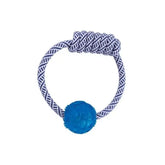 Eastland Halka şeklinde Toplu İp Köpek çiğneme Oyuncağı 6 Cm Beyaz/mavi