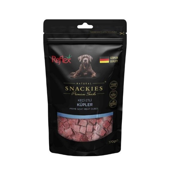 Reflex Snackies Natural Keçi Etli Küpler Tahılsız Köpek Ödül Maması 1 Adet 170 Gr