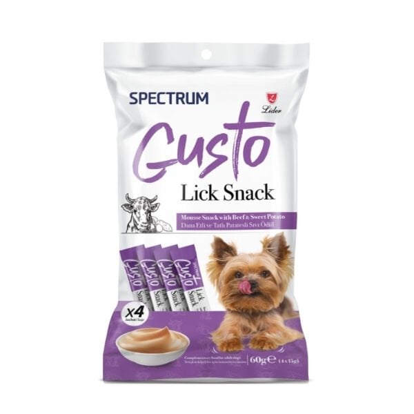 Spectrum Gusto Dana Etli ve Tatlı Patatesli Sıvı Yetişkin Köpek Ödül Maması 1 Adet 4x15 Gr