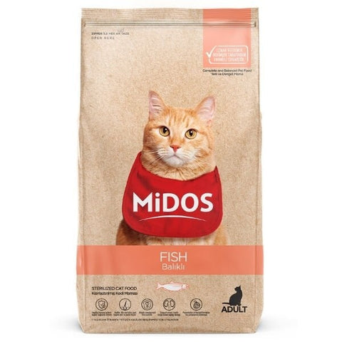 Midos Balık ve Pirinçli Kısırlaştırılmış Yetişkin Kedi Maması 15 Kg