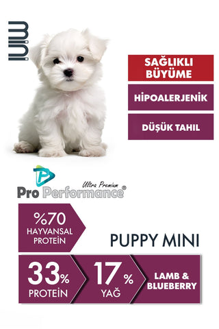 Pro Performance Kuzu Etli ve Yaban Mersinli Küçük Irk Yavru Köpek Maması 7 Kg