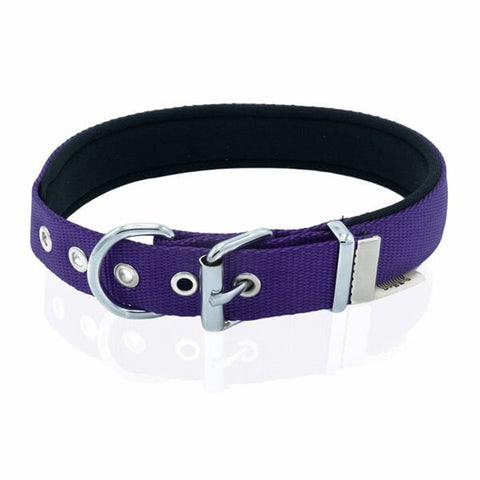 Doggie Comfort Dokuma Kemikli Köpek Boyun Tasması Large Mor 2.5x42-50 Cm