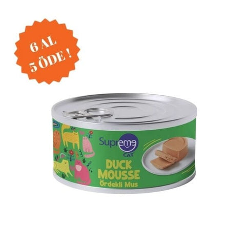 Supreme Cat Püre Ördekli Yetişkin Konserve Kedi Maması 510 Gr 6 Al 5 Öde
