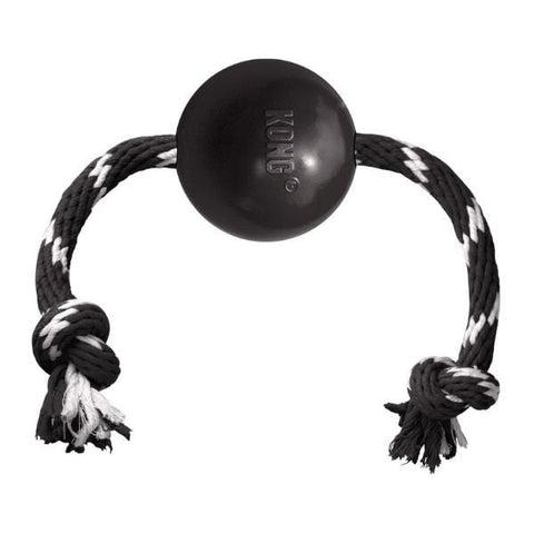 Kong Extreme Top İp Sallantılı Sesli Sert Plastik Köpek Oyuncağı Large Siyah