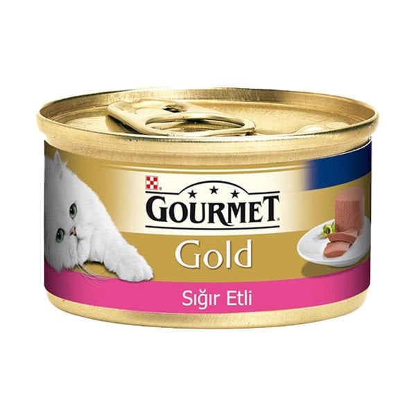 Gourmet Gold Kıyılmış Sığır Etli Yetişkin Konserve Kedi Maması 1 Adet 85 Gr