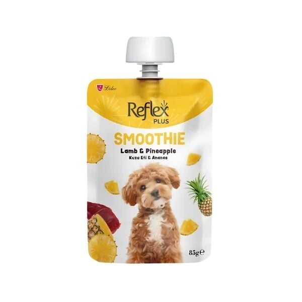 Reflex Plus Smoothie Kuzu Etli ve Ananaslı Sıvı Yetişkin Köpek Ödül Maması 1 Adet 85 Gr