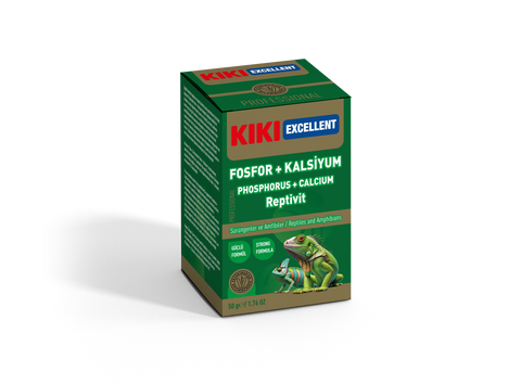 Kiki Excellent Fosfor Kalsiyum Reptivit Sürüngenler ve Amfibiler için Toz Mineral 50 Gr
