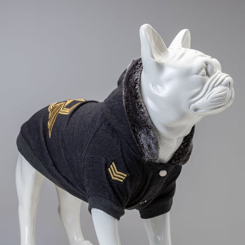 Lindo Dogs Army General Sweatshirt Köpek Kıyafeti Antrasit Beden 6