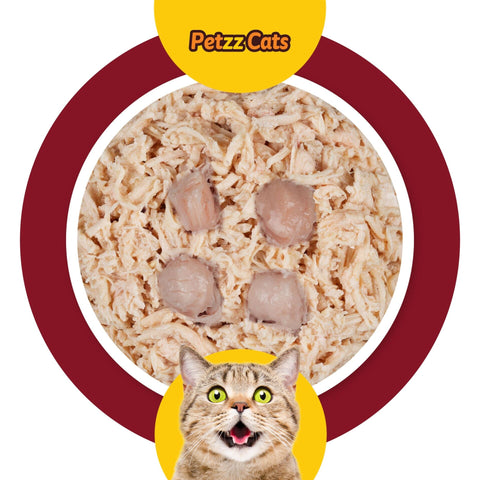 PetzzCats Tavuk  Kalamar Konserve Kedi Maması 1 Adet 70 Gr