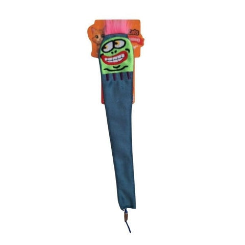 PetzzCats Crazy Matatabili ve Çıngırak Sesli Peluş Kedi Oyuncağı Pembe/Yeşil 36x6 Cm