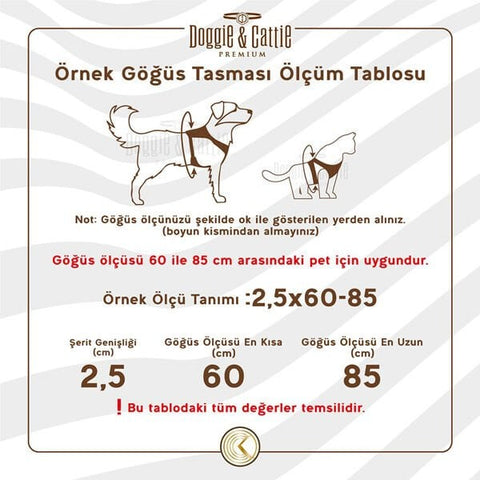 Doggie Comfort Dokuma Ronin Köpek Göğüs Tasması Large Mor 2x55-65 Cm