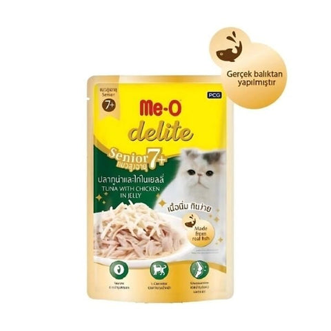 Meo Delite Ton Balıklı ve Tavuklu Pouch Yaşlı Konserve Kedi Maması 1 Adet 70 Gr