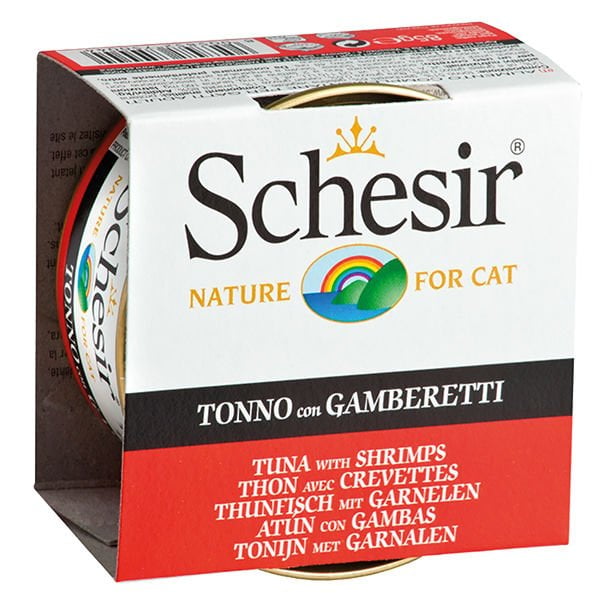 Schesir Ton Balıklı ve Karidesli Jöleli Konserve Kedi Maması 1 Adet 85 Gr