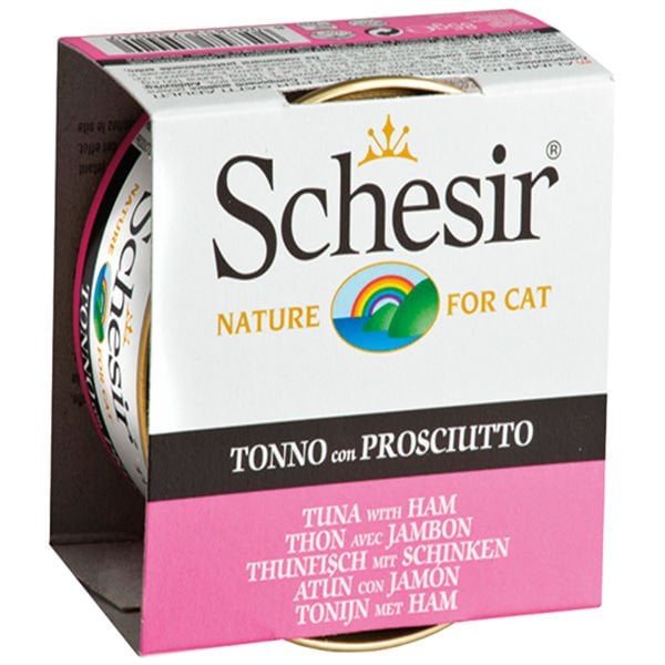 Schesir Ton Balık ve Jambonlu Jöleli Konserve Kedi Maması 1 Adet 85 Gr