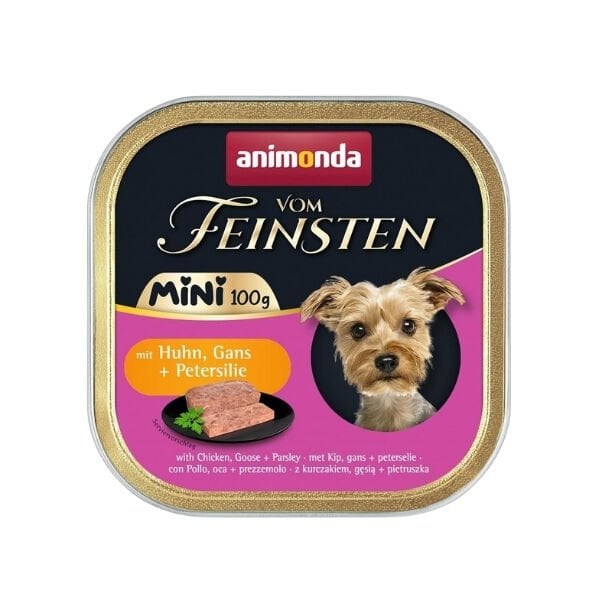 Animonda Vom Feinsten Tavuk ve Kaz Etli Mini Irk Yetişkin Köpek Konservesi 1 Adet 100 Gr