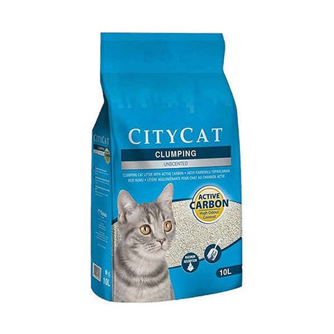 City Cat Aktif Karbonlu Topaklanan Kokusuz Kedi Kumu 1 Adet 10 Lt