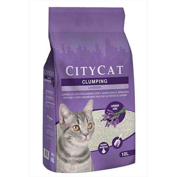 City Cat Topaklanan Lavanta Kokulu Kedi Kumu 1 Adet 10 Lt