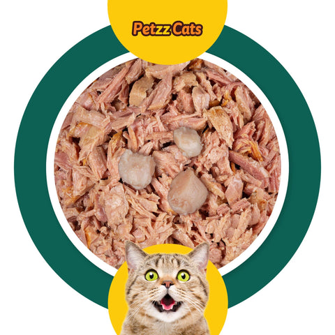 PetzzCats Ton Balığı  Kalamar Konserve Kedi Maması 1 Adet 70 Gr