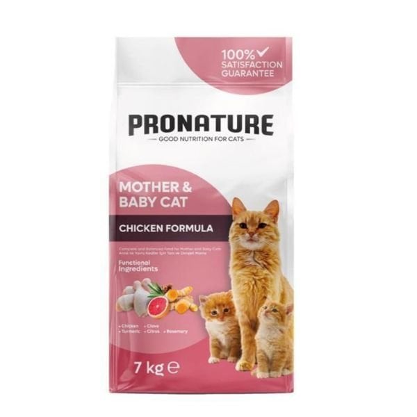 Pronature Mother  Baby Cat Tavuk Etli Anne ve Yavru Kedi Maması 7 Kg