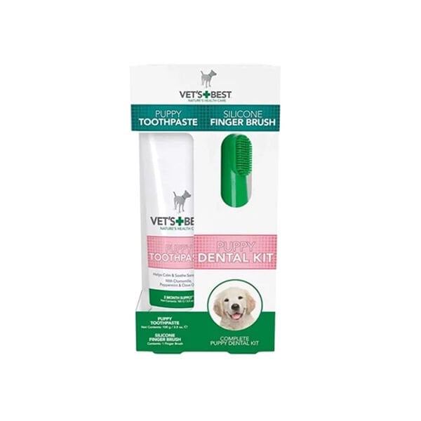 Vets Best Plak ve Tartar Temizleyen Yavru Köpek Ağız ve Diş Bakım Seti 100 Gr