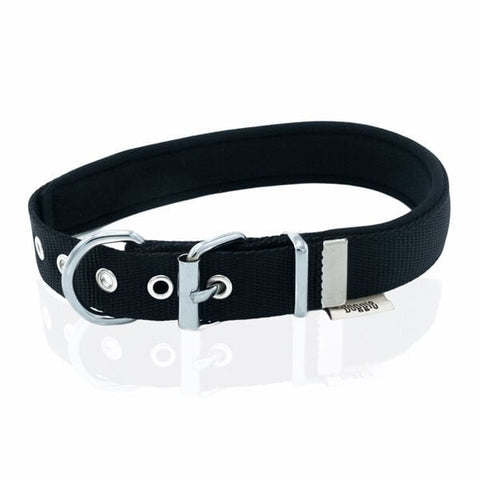 Doggie Comfort Dokuma Kemikli Köpek Boyun Tasması Large Siyah 2.5x42-50 Cm