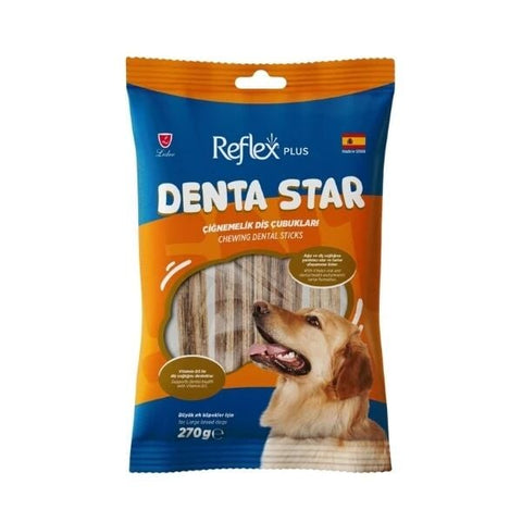 Reflex Plus Denta Star Çiğnemelik Diş Çubukları Büyük Irk Yetişkin Köpek Ödül Maması 1 Adet 270 Gr