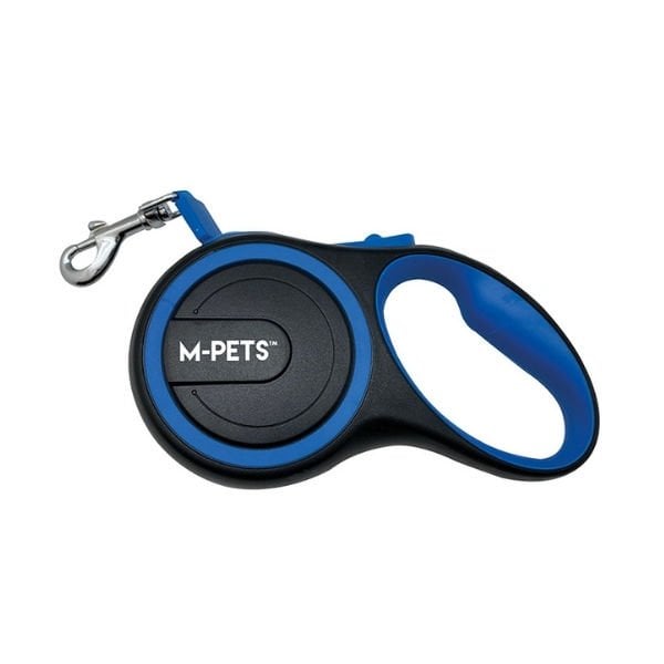 M-Pets Liberty Şerit Otomatik Köpek Gezdirme Kayışı 3 Mt Mavi Small