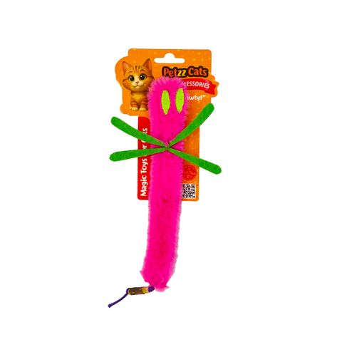 PetzzCats Sinek Matatabi ve Çıngırak Sesli Peluş Kedi Oyuncağı Pembe 24x15 Cm