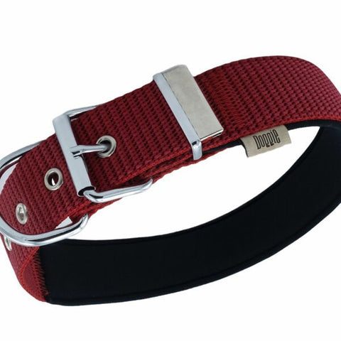Doggie Comfort Dokuma Çivili Köpek Boyun Tasması Medium Kırmızı 4x52-60 Cm
