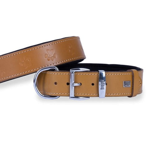 Doggie Comfort Deri Pati Desenli Köpek Boyun Tasması Small Camel 4x47-55 Cm