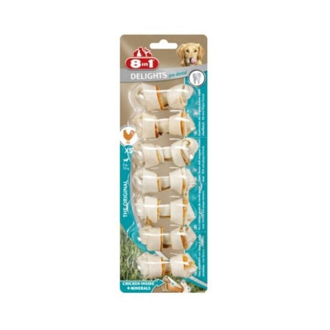 8in1 Delights Pro Dental Tavuk Düğümlü Köpek Kemik Ödülü 1 Adet Xsmall 84 Gr