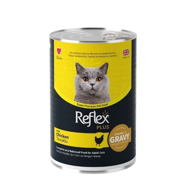 Reflex Plus Sos İçinde Tavuklu Yetişkin Konserve Kedi Maması 1 Adet 400 Gr