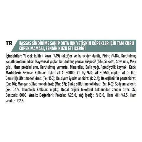 Pro Plan Adult Kuzu Etli Yetişkin Köpek Maması 3 Kg
