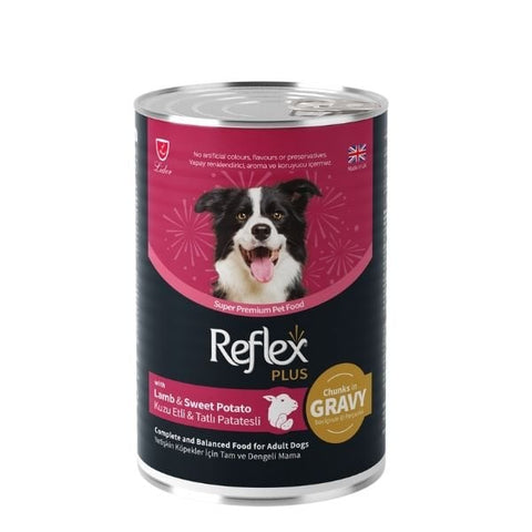 Reflex Plus Sos İçinde Kuzu Etli ve Tatlı Patatesli Yetişkin Konserve Köpek Maması 1 Adet 400 Gr
