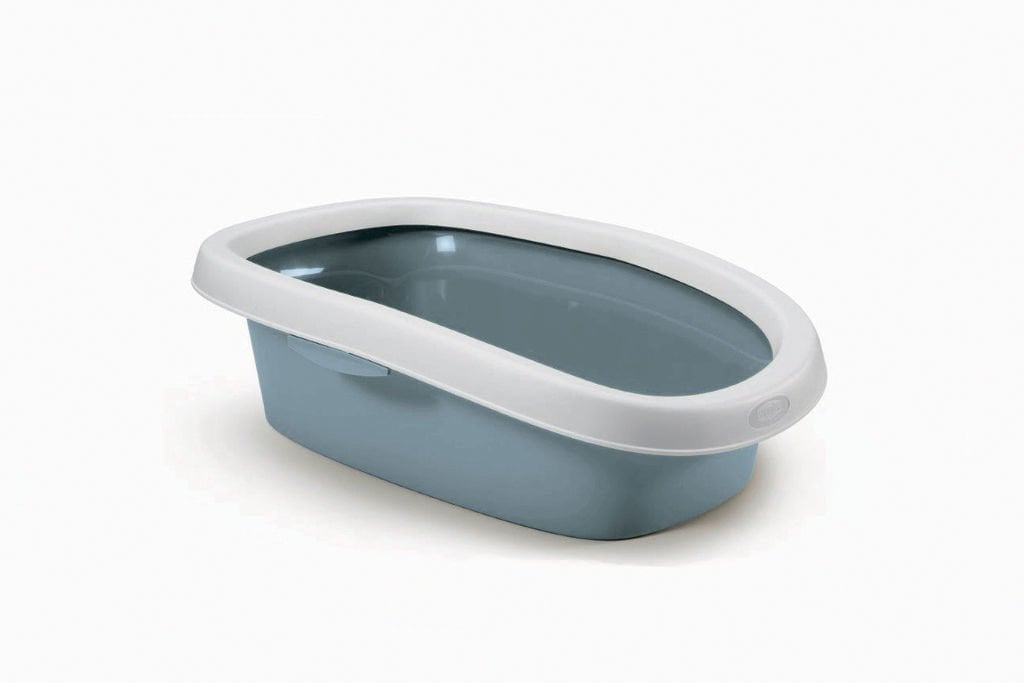 Stefanplast Sprint 10 Açık Kedi Tuvaleti Beyaz/Mavi 31x43x14 Cm