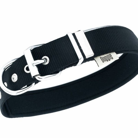 Doggie Comfort Dokuma Köpek Boyun Tasması Medium Siyah 3x42-50 Cm