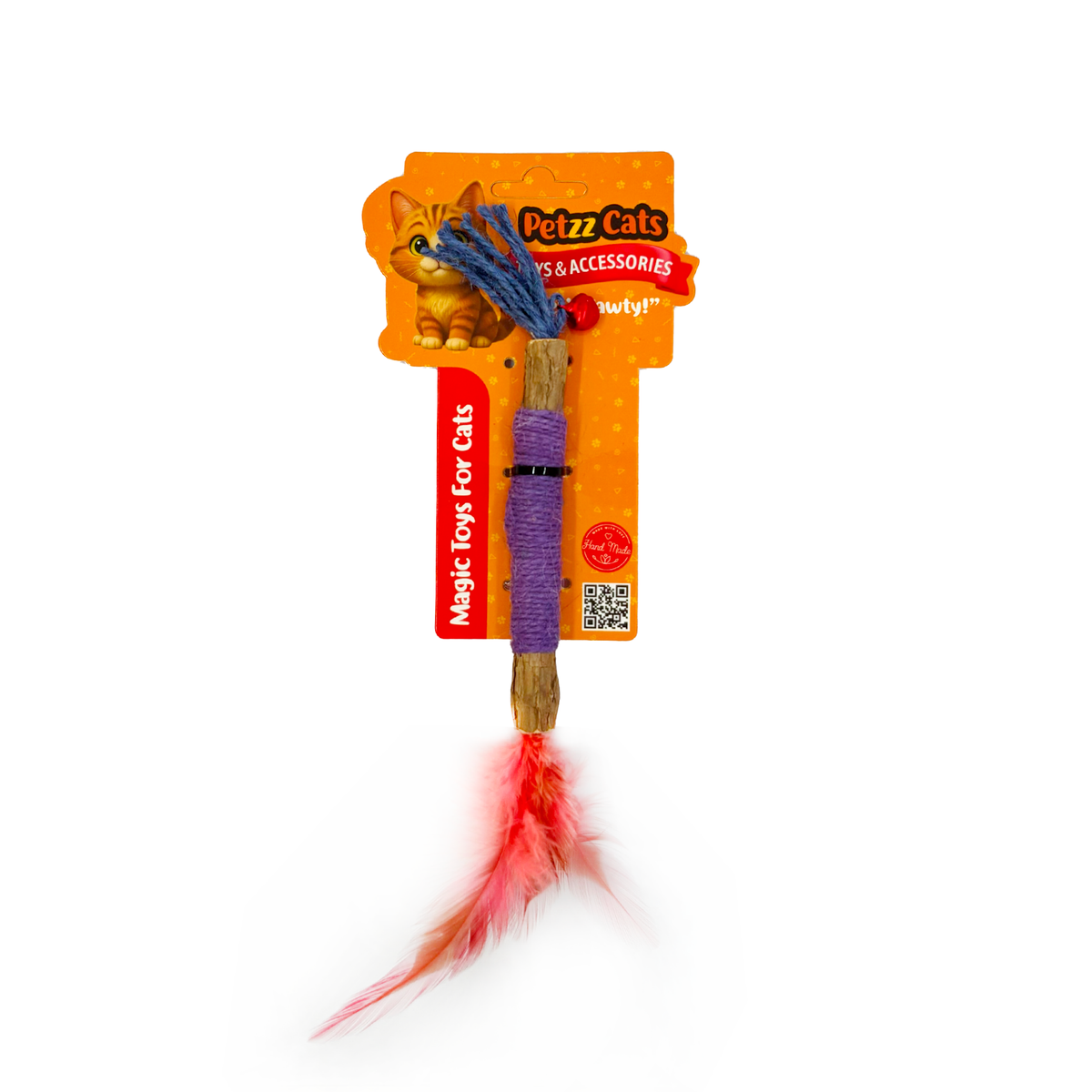 PetzzCats Zımpara Matatabi ve Çıngırak Sesli Peluş Kedi Oyuncağı Mor 1x20 Cm