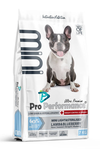 Pro Performance Kuzu Etli ve Yaban Mersinli Hipolaerjenik Küçük Irk Kısırlaştırılmış Köpek Maması 7 Kg