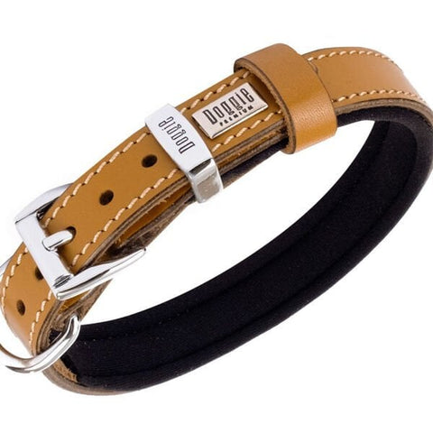 Doggie Comfort Deri Pati Desenli Köpek Boyun Tasması Small Camel 2x30-35 Cm