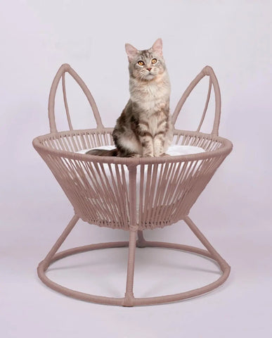 Lepus Saksı Model Kedi ve Küçük Irk Köpek Yatağı Gri 54x58 Cm