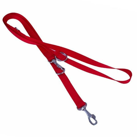 Doggie Classic Dokuma Köpek Gezdirme Tasması Medium Kırmızı 2.5x120-190 Cm