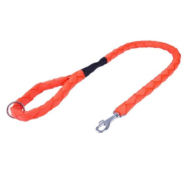Doggie Örgülü Dokuma Köpek Gezdirme Tasması Medium Turuncu 3x100 Cm