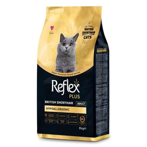 Reflex Plus British Shorthair Tavuklu ve Kızılcıklı Yetişkin Kedi Maması 8 Kg
