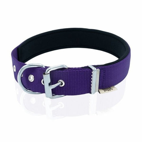 Doggie Comfort Dokuma Çivili Köpek Boyun Tasması Large Mor 3x47-55 Cm