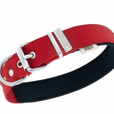 Doggie Comfort Dokuma Çivili Köpek Boyun Tasması Medium Kırmızı 3x42-50 Cm