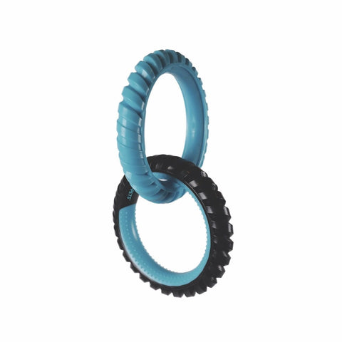 M-Pets Ring King Kauçuk Köpek Oyuncağı 20x12.7x2.2 Cm Mavi/Siyah
