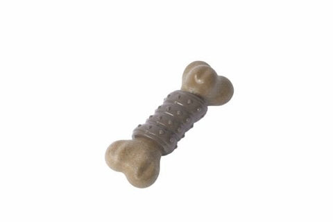 M-Pets Chewood Kemik Kauçuk Köpek Oyuncağı 3.9x5.1x5.8 Cm Small Kahverengi